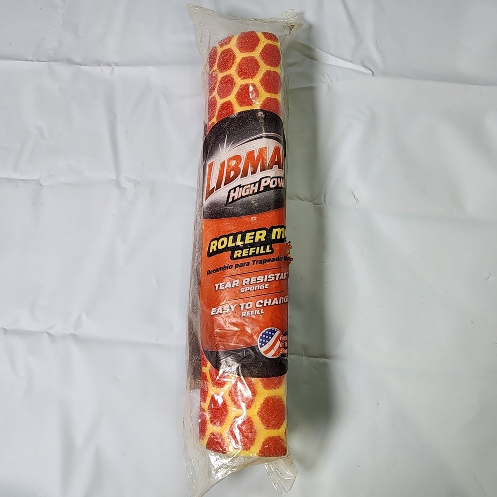 Libman Mop Refill High Power Roller Tear Resistant Sponge Made In USA Yellow New